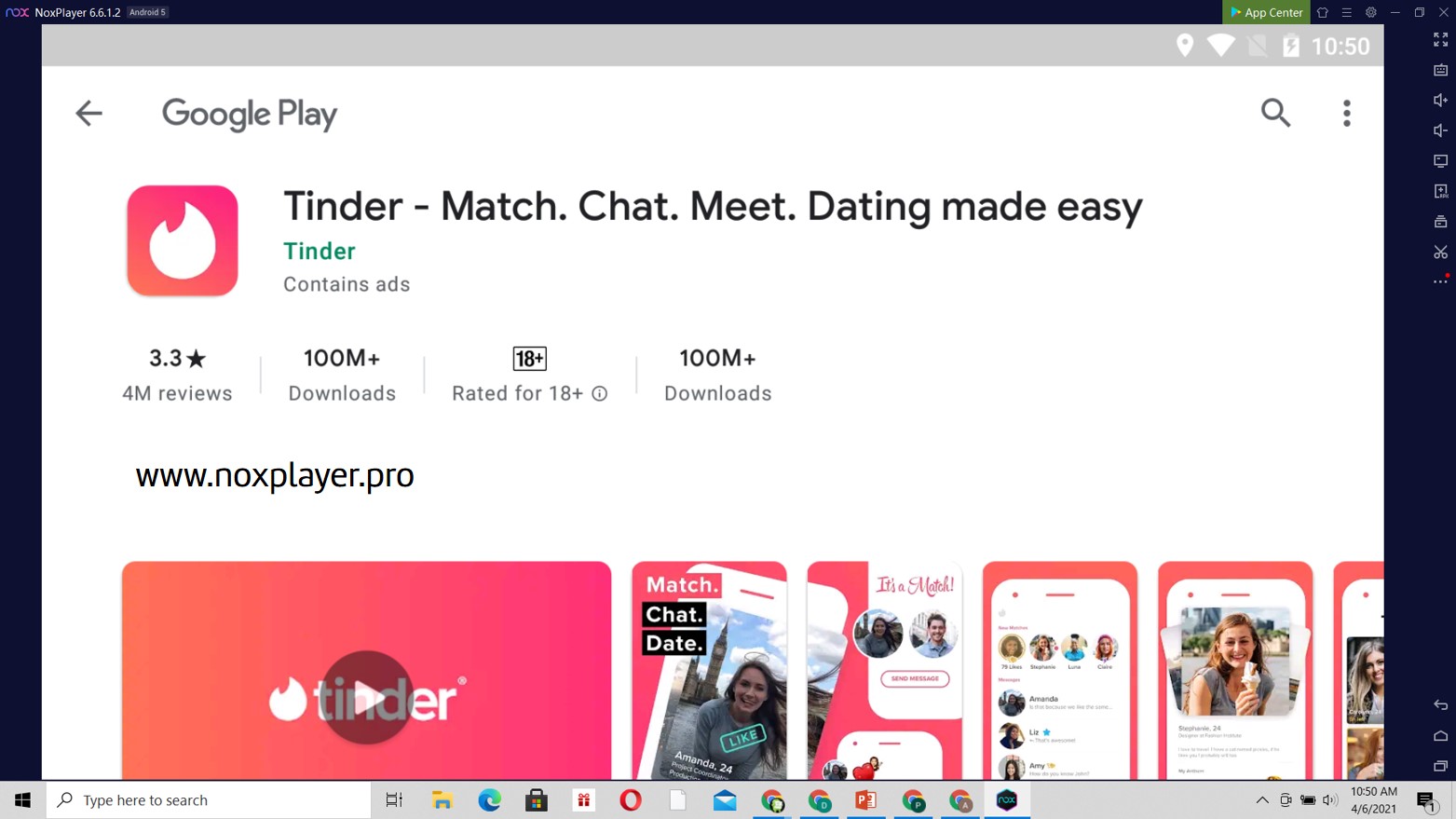 tinder for pc